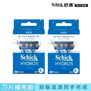 【Schick 舒適牌】水次元5刮鬍刀片補充超值組(2組入)
