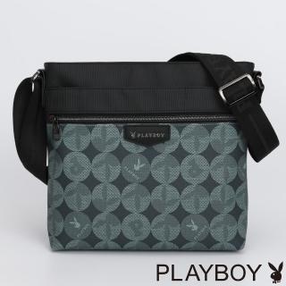 【PLAYBOY】下沉式斜背包 League系列(灰色)