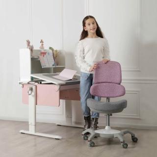 【SingBee 欣美】coobee 雙板型成長機能桌+桌上書架+142雙背椅(兒童桌椅組/升降書桌椅/台灣製)