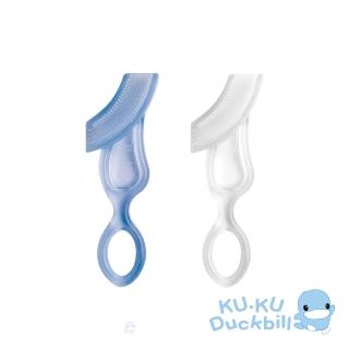 【KU.KU. 酷咕鴨】全方位咬合式妙齒刷(藍/透明)