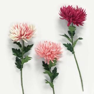 【YU Living 信歐傢居】仿真大菊花三件組 人造大菊花(三件一組/寬20CM/3色/大尺寸設計)