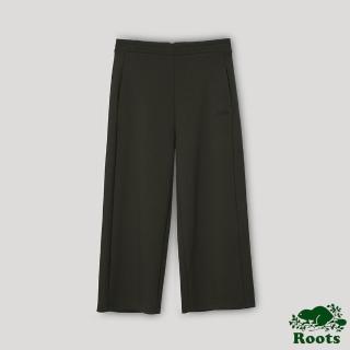 【Roots】Roots 女裝- 摩登週間系列 率性寬褲(黑橄欖色)