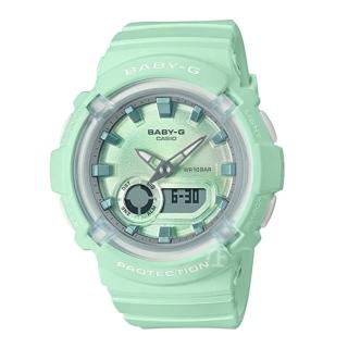 【CASIO 卡西歐】BABY-G粉色都會風運動錶-薄荷綠(BGA-280-3A)