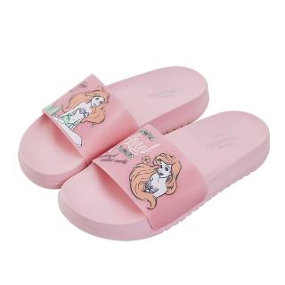 【Disney 迪士尼】迪士尼親子鞋 美人魚公主 經典造型女段休閒拖鞋-粉(MIT台灣在地工廠製造)