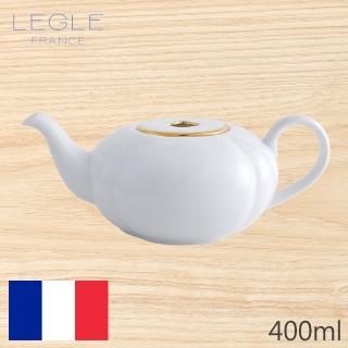 【LEGLE】如意茶壺附蓋 白身 金邊蓋(法國百年工藝)