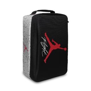 【NIKE 耐吉】鞋袋 Jordan Shoe Bag 男女款 喬丹 飛人 收納鞋子 提把 外出 旅行 黑 灰(JD2113042AD-001)