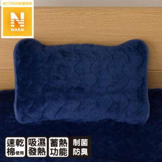 【NITORI 宜得利家居】吸濕發熱 枕頭保潔墊 N WARM I 21 GyBL(枕頭保潔墊 吸濕發熱)