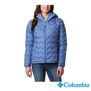 【Columbia 哥倫比亞】女款-Omni-Heat女保暖650羽絨連帽外套-墨藍(UWR02600IB / 保暖.防潑水.羽絨)