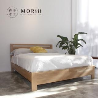 【MORiii  森手木工】新和風床架+老K牌彈簧床經典支撐款硬式單舌彈簧床墊標準雙人5x6.2
