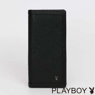 【PLAYBOY】翻蓋長夾 MASTER系列(黑色)
