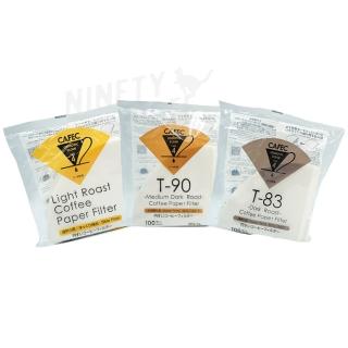 【CAFEC日本三洋】V02 淺中深焙專用濾紙 3包入 2-4人份(100入V60 淺中深各1)