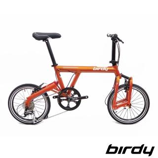 【Birdy】NewClassic 8速18吋鋁合金經典圓管摺疊單車小折-陽光橘(圓管鳥 鳥車經典)