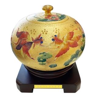 【Laart Monto 拉蒙朵】國寶彩繪大師林春香-金玉滿堂雕金聚寶盆