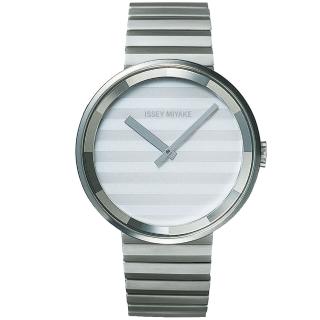 【ISSEY MIYAKE 三宅一生】PLEASE時裝系列百褶不鏽鋼手錶-40mm/銀(VJ20-0110S/SILAAA05Y)