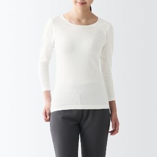 【MUJI 無印良品】女有機棉保暖九分袖T恤(共4色)