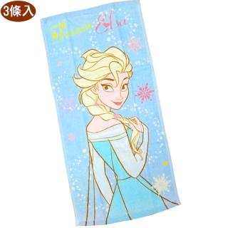 【TDL】迪士尼冰雪奇緣艾莎童巾兒童毛巾藍色款3條入 411326