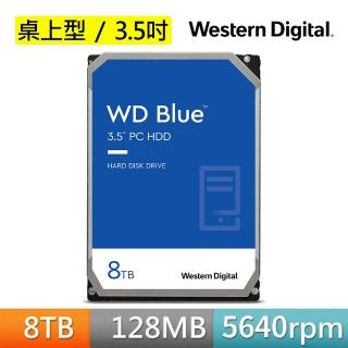 【WD 威騰】藍標 8TB 桌上型3.5吋 SATA硬碟(WD80EAZZ)