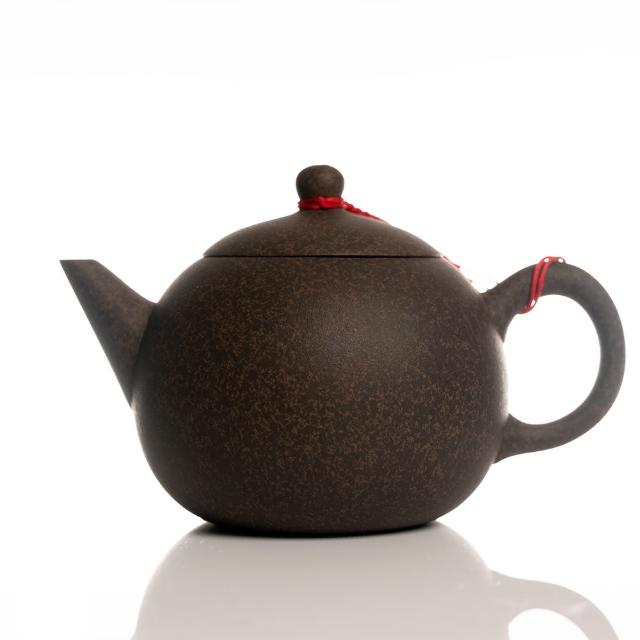 台灣製造新品上市】仿鐵大圓珠壺300ml 鶯歌陶藝之美(茶具茶壺朱泥圓珠