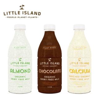 【壽滿趣】LITTLE ISLAND紐西蘭小島有機植物奶1L/瓶(低醣杏仁/高鈣/巧克力任選)
