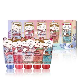 【UNICAT 變臉貓】招財貓護手霜禮盒5入X2盒 節慶/生日禮物(超好聞的香氛 最棒的送禮選擇)