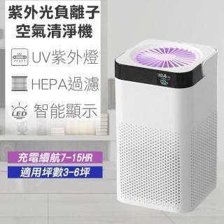 【呈云】家用迷你無線空氣淨化器 紫外光負離子空氣清淨機(充電款)