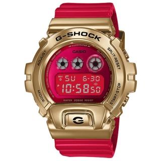 【CASIO 卡西歐】G-SHOCK 新年金牛限量款電子錶(金x紅_GM-6900CX-4)