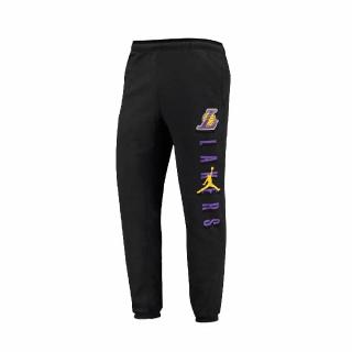 【NIKE 耐吉】長褲 Statement Edition Pants 男款 Jumpman 刷毛保暖 洛杉磯湖人 黑紫(DB1774-010)