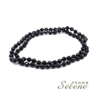 【Selene】黑瑪瑙切角長項鍊(鍊長約80cm)