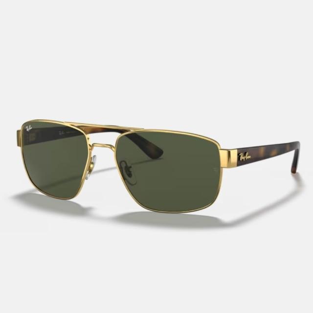 【RayBan 雷朋】雙槓太陽眼鏡(RB3663-001/31、002/31 60mm)
