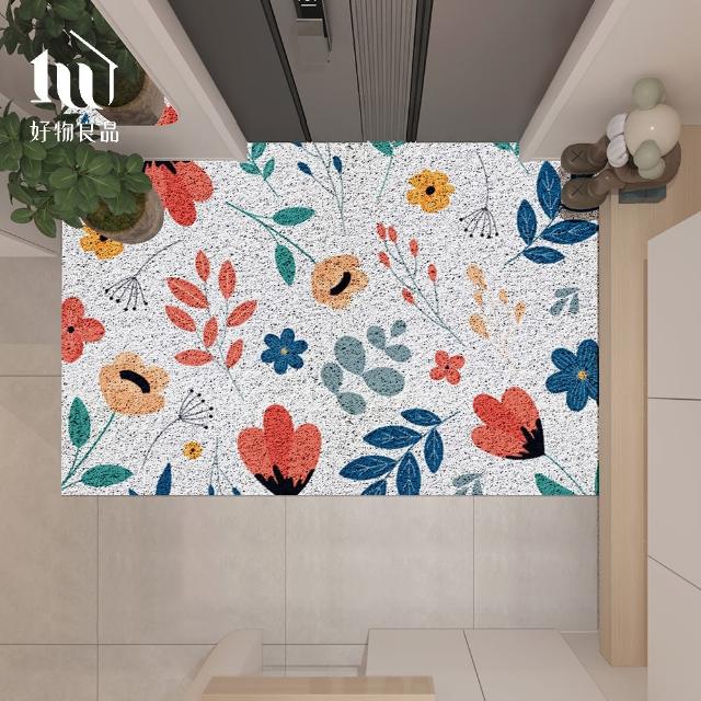 【好物良品】80x120cm_森林系列可剪裁玄關絲圈刮泥地墊(防滑刮泥墊 腳踏墊 除塵墊 玄關地墊 絲圈地墊)