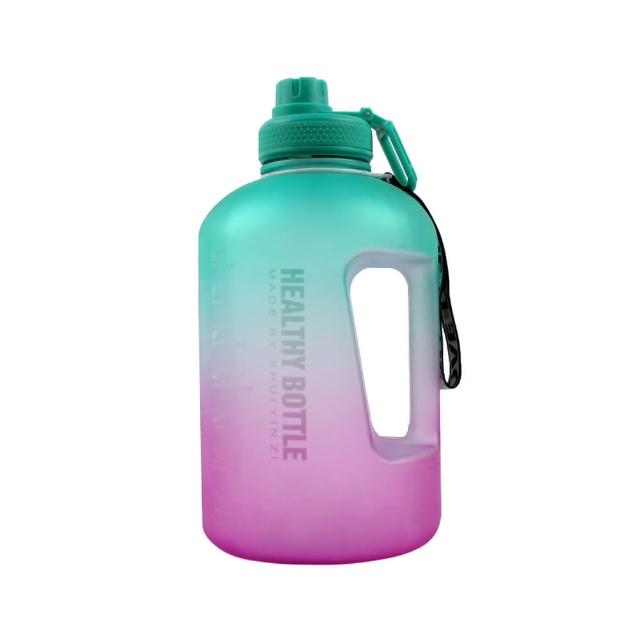 【APEX】大容量運動水壺漸層磨砂2200ml(橙綠色/桃青色/碧紫色)