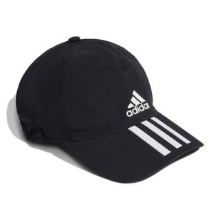 【adidas 愛迪達】棒球帽 Baseball 3-Stripes Cap 男女款 愛迪達 三線 帽圍可調 抗UV 黑 白(GM6278)