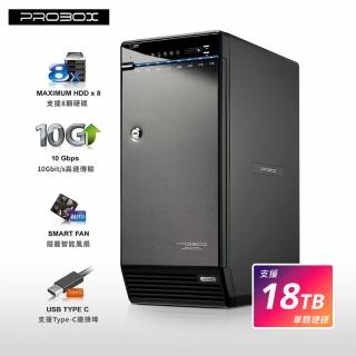 【PROBOX】Probox USB 3.1 Gen-II 3.5吋 8層式專業級儲存SATA硬碟外接盒(Type-C+A 雙介面版)