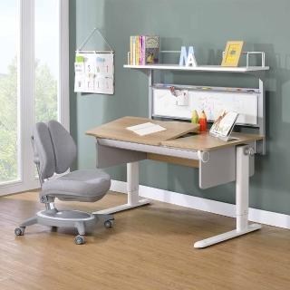 【SingBee 欣美】coobee L型板成長機能桌+高層架+132雙背椅(兒童桌椅組/升降書桌椅/台灣製)