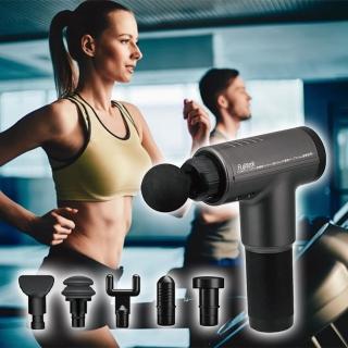 按摩槍推薦 【Fujitek 富士電通】極速震動按摩槍 六顆按摩頭筋膜槍 FTM-G01(原廠保固 台灣現貨 深層筋膜穴)