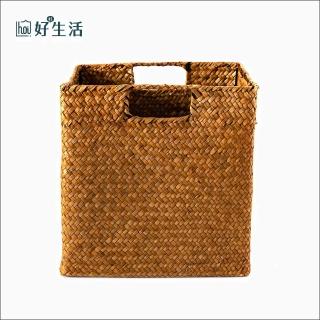 【hoi! 好好生活】方形草編收納籃-大