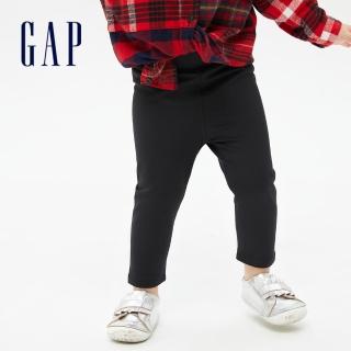 【GAP】女幼童 虎年限定 虎紋/素色彈力鬆緊運動長褲(763308-黑色)