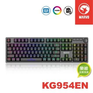【MARVO魔蠍】歐洲魔蠍 青軸機械式電競鍵盤 Type-C 正刻英文 KG954EN(原廠保固一年)