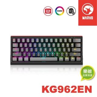 【MARVO魔蠍】歐洲魔蠍 Type-C 61鍵紅軸機械式電競鍵盤KG962-EN(原廠保固一年)