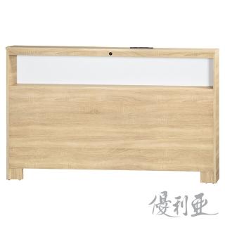 【優利亞】愛莎 雙人5尺加厚床頭片(梧桐色)