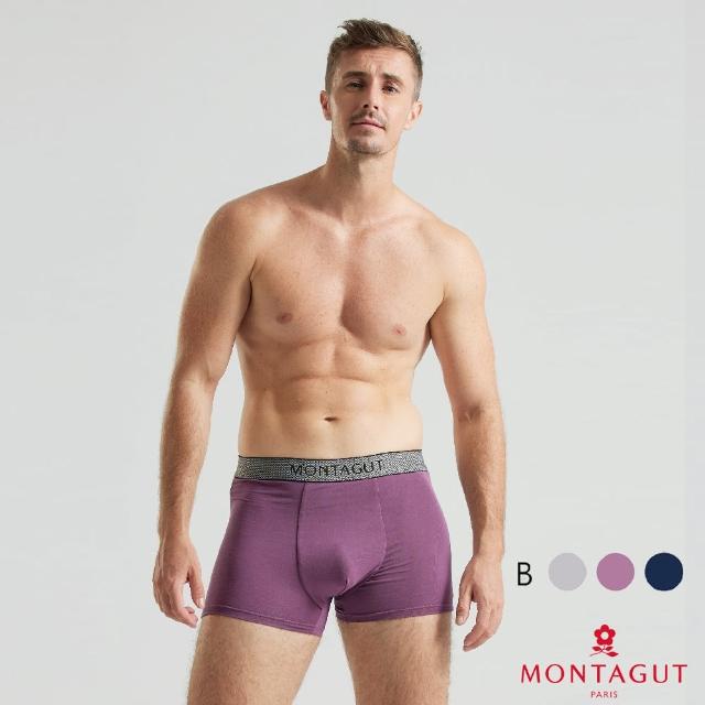 【MONTAGUT 夢特嬌】3件組石墨烯彈力透氣平口褲(送禮首選 法國知名時尚休閒品牌)