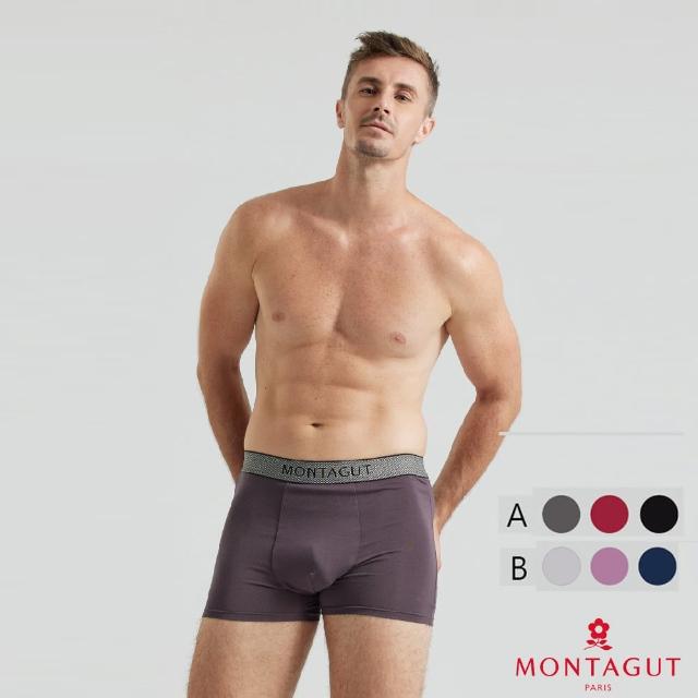 【MONTAGUT 夢特嬌】6件組石墨烯彈力透氣平口褲(送禮首選 法國知名時尚休閒品牌)