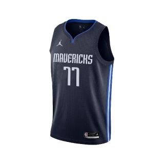 【NIKE 耐吉】球衣 2020 Jerseys NBA 籃球 男款 達拉斯 獨行俠 盧卡·唐西奇 77號 藍 白(CV9474-421)