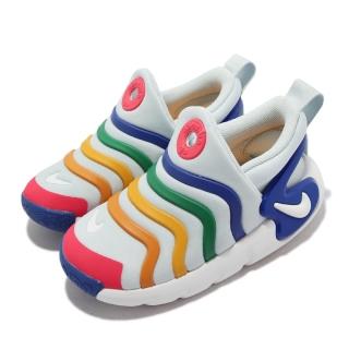 【NIKE 耐吉】休閒鞋 Dynamo Go Flyease 童鞋 襪套 毛毛蟲 輕便 透氣 運動穿搭 小童 藍 彩(DH3438-400)