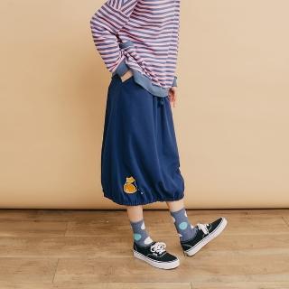 【Dailo】讓我想想剪接縮口-女長裙 縮口 藍 黑 紅(三色/版型適中)