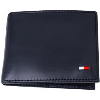 【Tommy Hilfiger】經典LOGO多功能獨立卡夾男皮夾/短夾(海軍藍)