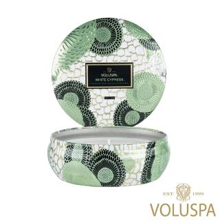 【VOLUSPA】白絲柏 錫盒 340g 香氛蠟燭(White Cypress)
