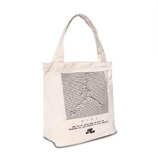 【NIKE 耐吉】拖特包 Jordan Tote Bag 男女款 喬丹 飛人 外出 便利 內有置物小袋 米 黑(JD2213013GS-002)