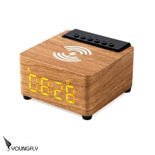 【Youngfly】精靈無線充電木紋藍芽音箱 YF-S13  2022新品(無線充電藍芽音箱)