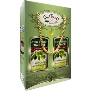 【GTO 玩饗滋味】義大利特級初榨橄欖油禮盒(1000ml x2入)